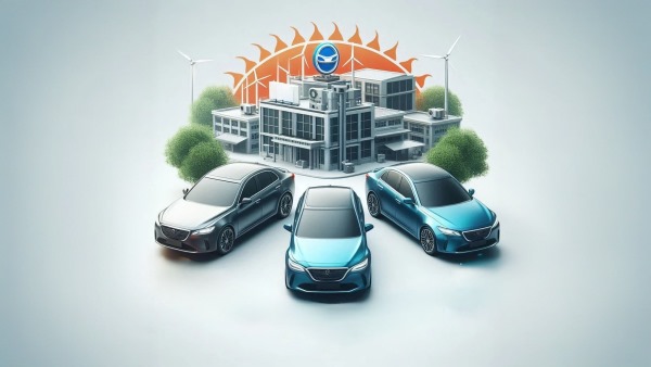 سه خودرو با برند یکسان و ویژگی های متفاوت در مقابل کارخانه خودروسازی قرار دارند - ارث بری در جاوا