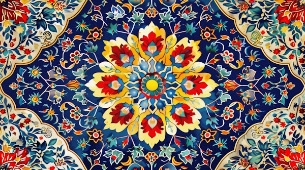 کاشی رنگارنگ ایرانی با طرح های سنتی