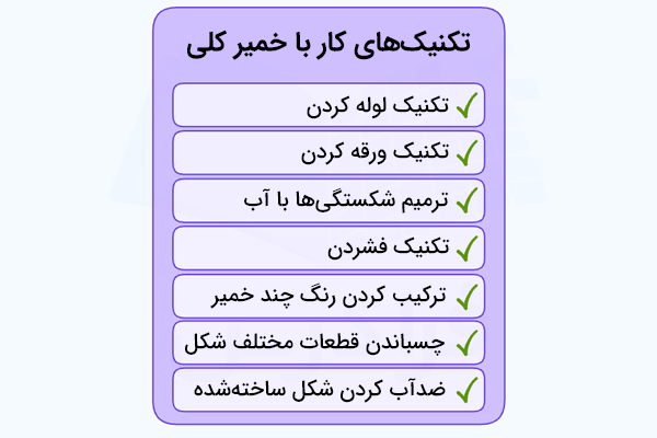 تکنیکهای کار با خمیر کلی