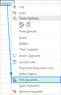 نشان دادن گزینه ویرایش هایپر لینک در منوی کلیک راست در اکسل