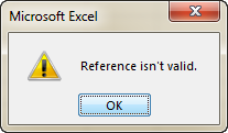 خطای منبع نامعتبر در اکسل «Reference isn't Valid»