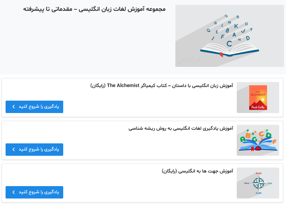 مجموعه آموزش لغات زبان انگلیسی فرادرس