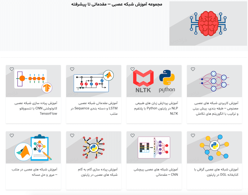 مجموعه فیلم های آموزش شبکه عصبی فرادرس