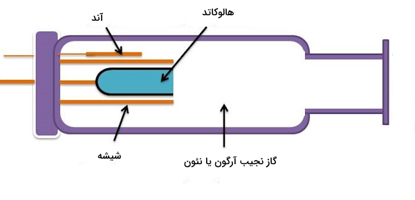 اجزا تشکیل دهنده لامپ هالوکاتد