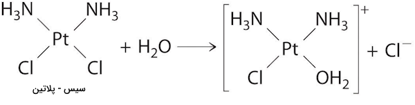 واکنش هیدرولیز سیس-پلاتین