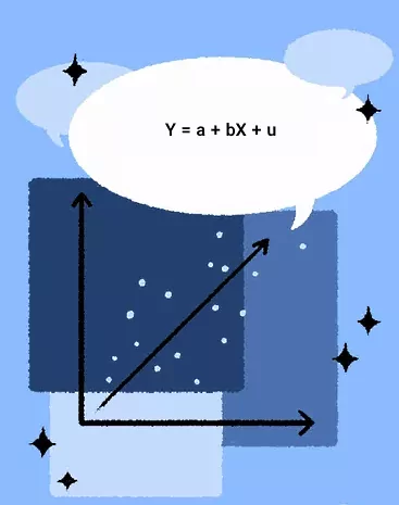 تصویری از یک نمودار خطی در زمینه آبی