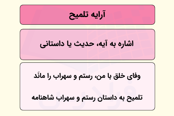 تلمیح چیست با مثال