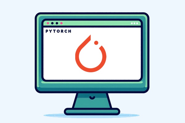 صفحه کامپیوتری که لوگو pytorch را نشان می دهد