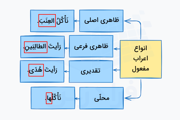 انواع اعراب مفعول در عربی