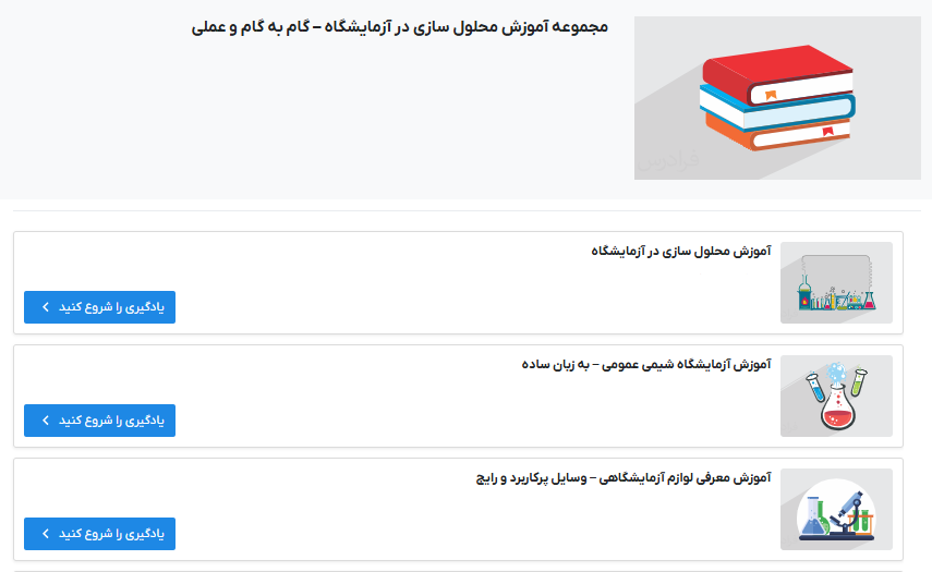 مجموعه فیلم آموزش محلول‌سازی در آزمایشگاه