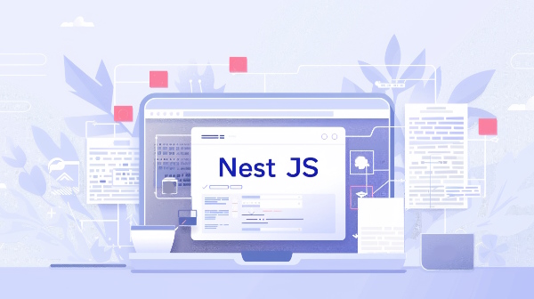 لپتاپ شامل برنامه Nest JS