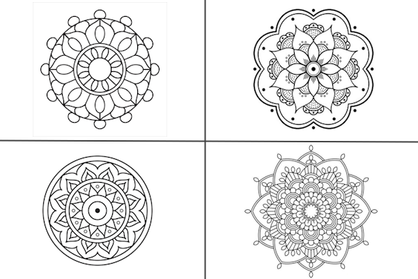 ۴ طرح ساده ماندالا