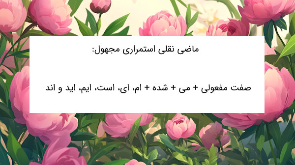 ماضی نقلی استمراری مجهول