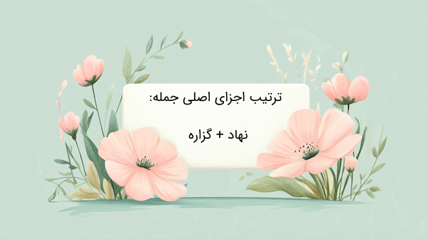 ترتیب اجزای اصلی جمله فارسی