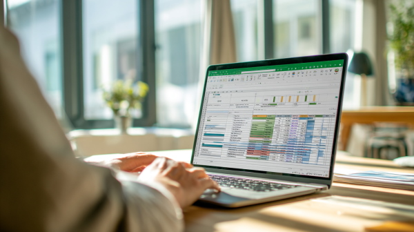 مهندس کامپیوتر در حال کار با صفحاتگسترده مانند اکسل است - مدرک ICDL چیست