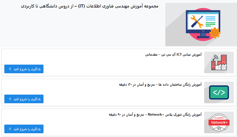 مجموعه آموزش مهندسی فناوری اطلاعات (IT) – از دروس دانشگاهی تا کاربردی