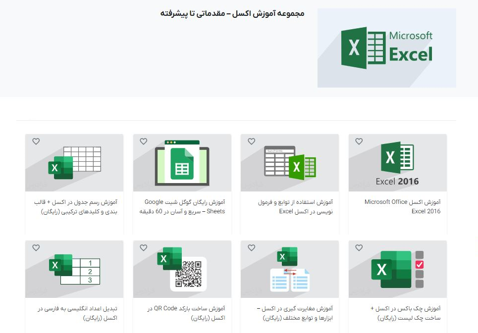 تصویری از مجموعه آموزش اکسل – مقدماتی تا پیشرفتهفرادرس