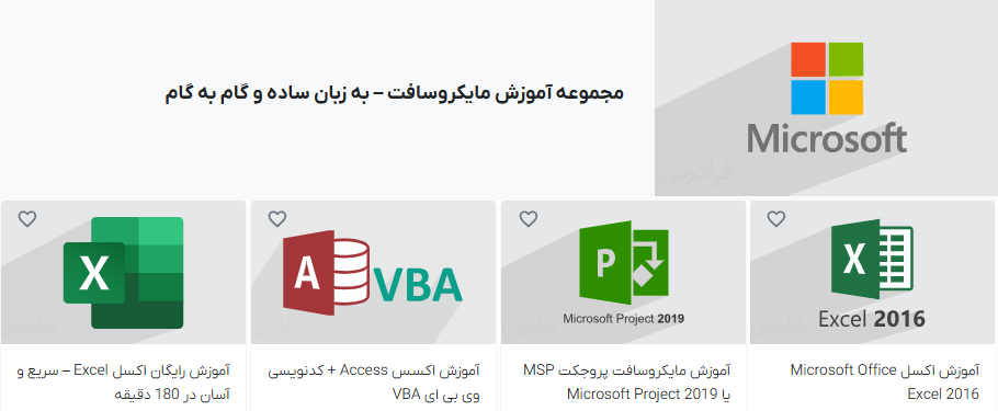 مجموعه آموزش مایکروسافت – به زبان ساده و گام به گام