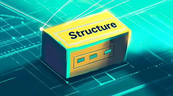 جعبه زرد رنگی با نوشته Structure - Struct چیست