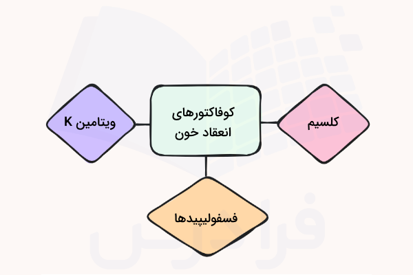 نمودار سه کوفاکتور انعقاد خون