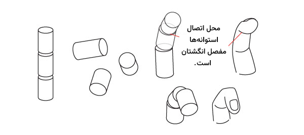 استوانه های رسم انگشتان دست