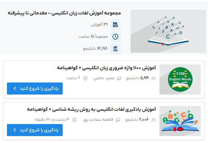 تصویر فیلم آموزش لغات انگلیسی در فرادرس