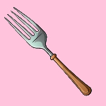 چنگال به عربی