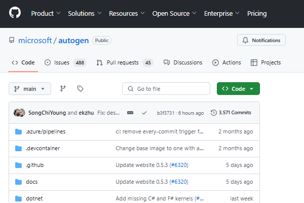 وب‌سایت AutoGen