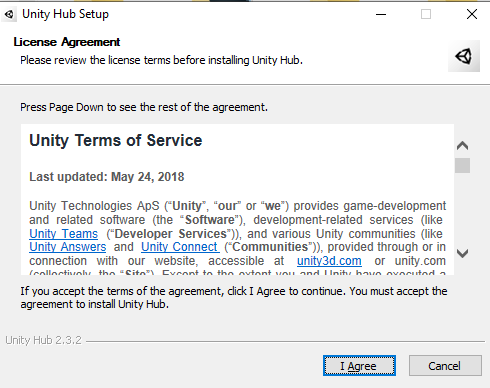 صفحه اصلی نصب یونیتی هاب