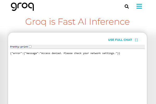 وب‌سایت Groq