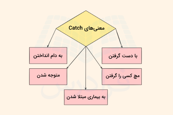 نمودار معنی‌های فعل Catch