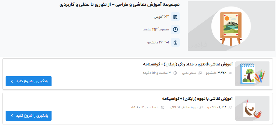 مجموعه آموزش نقاشی و طراحی