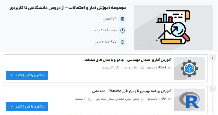 مجموعه آموزش آمار و احتمالات – از دروس دانشگاهی تا کاربردی فرادرس
