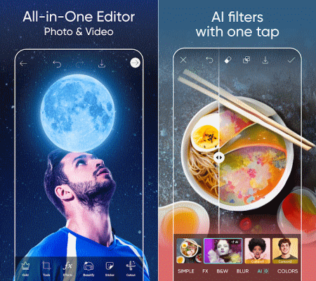 ابزار ویرایش عکس با هوش مصنوعی picsart