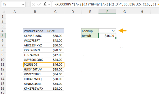 جستجو با الگوی باقاعده-تابع xlookup