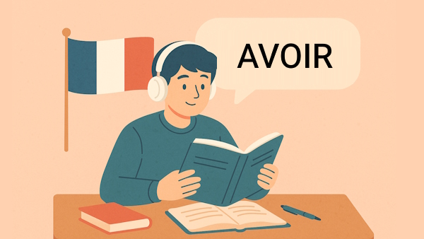 دانش آموزی در حال مطالعه صرف فعل داشتن