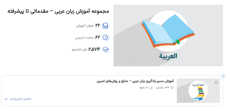 مجموعه فیلم های آموزش عربی مقدماتی تا پیشرفته فرادرس - اشکال هندسی به عربی