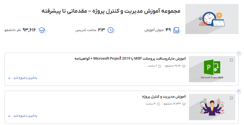 مجموعه فیلم های آموزش مدیریت و کنترل پروژه – مقدماتی تا پیشرفته فرادرس
