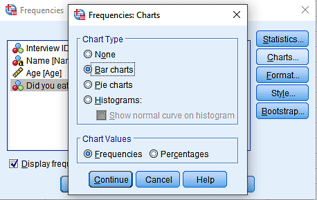 نمودار میله‌ای در spss