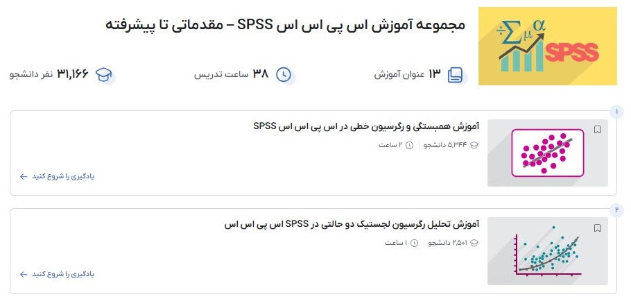مجموعه آموزش اس پی اس اس SPSS – مقدماتی تا پیشرفته فرادرس