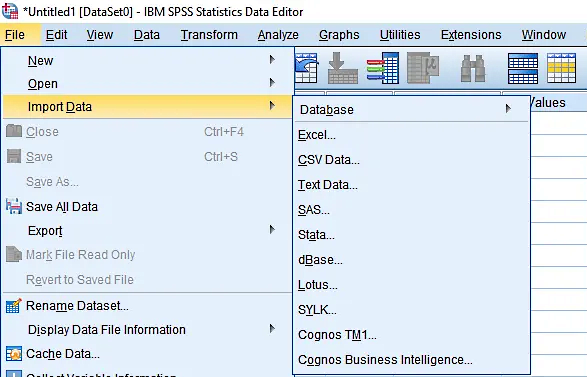 وارد کردن داده در spss