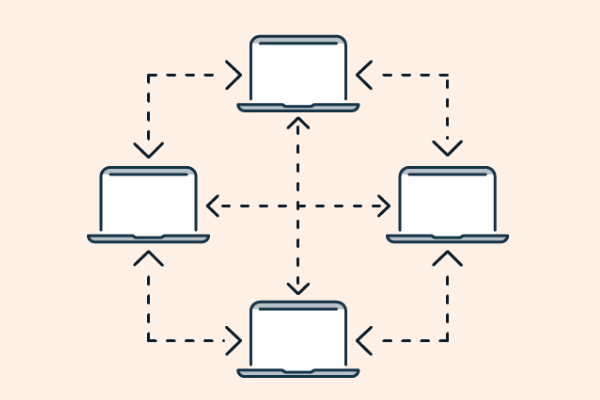 مثالی از روش کار شبکه‌های P2P
