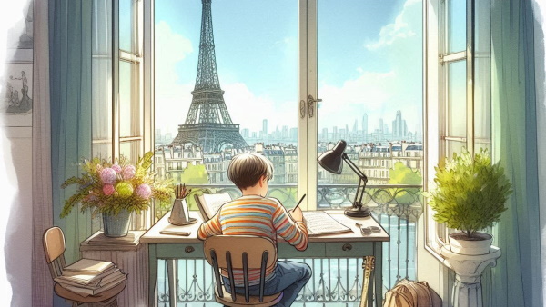 دانشجویی در حال مطالعه آزمون TEF