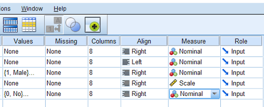 ستونی از متغیرها در SPSS