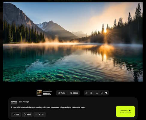 تصویر منظره در Higgsfield