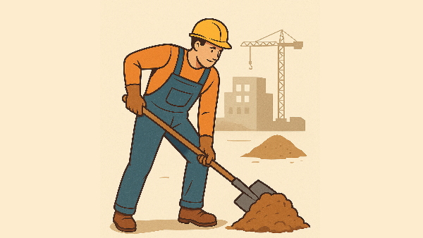 کارگری در حال انجام شغل