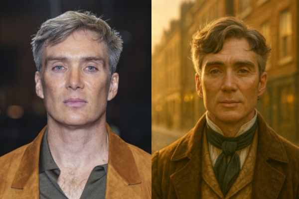 عکس عادی و عکس تاریخی رمانیتیک کیلیان مورفی - پرامپت چت جی پی تی برای عکس