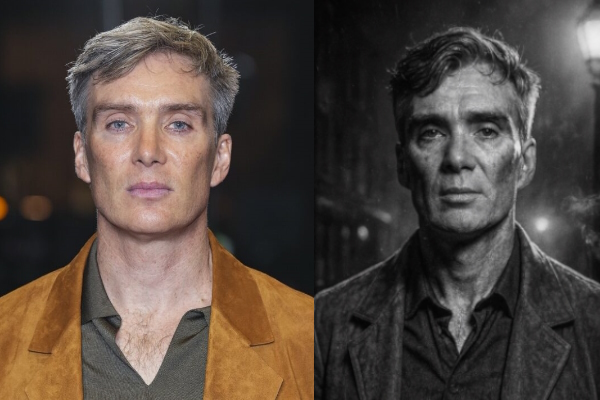 عکس عادی و پرتره سیاه سفید کیلیان مورفی - پرامپت چت جی پی تی برای عکس