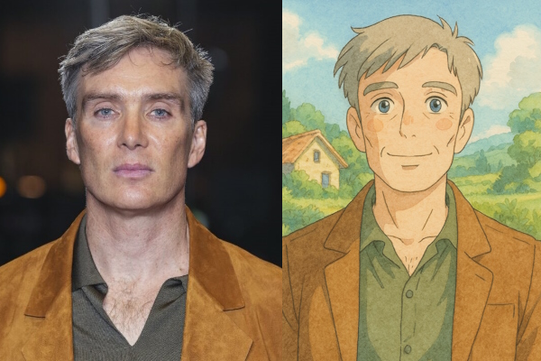 پرتره و عکس انیمه استودیو جیبلی کیلیان مورفی - پرامپت چت جی پی تی برای عکس