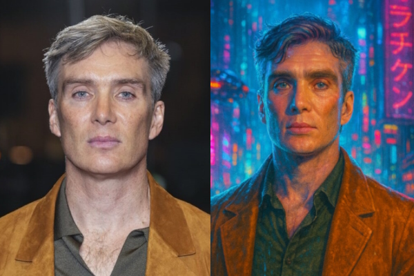 پرتره عادی و عکس سایبرپانک کیلیان مورفی - پرامپت چت جی پی تی برای عکس